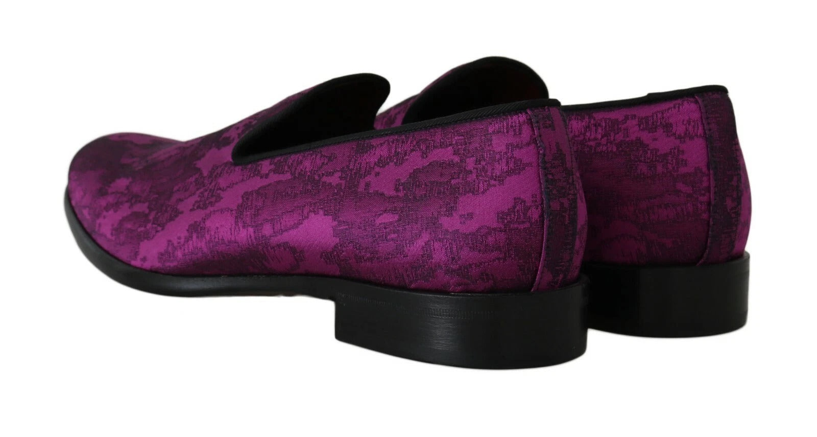Dolce & Gabbana Purple Jacquard Loafers Dress Formal Shoes LUNESCAPE