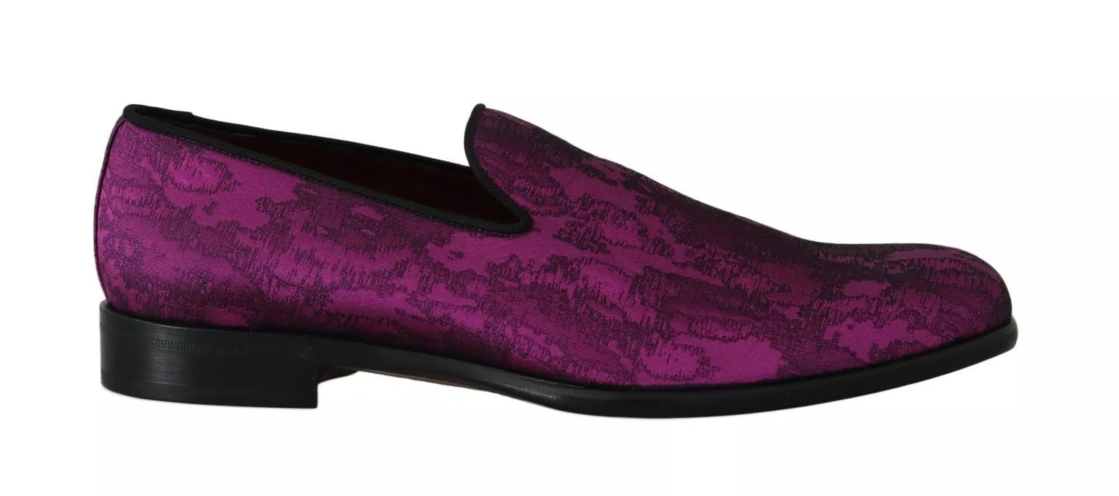 Dolce & Gabbana Purple Jacquard Loafers Dress Formal Shoes LUNESCAPE