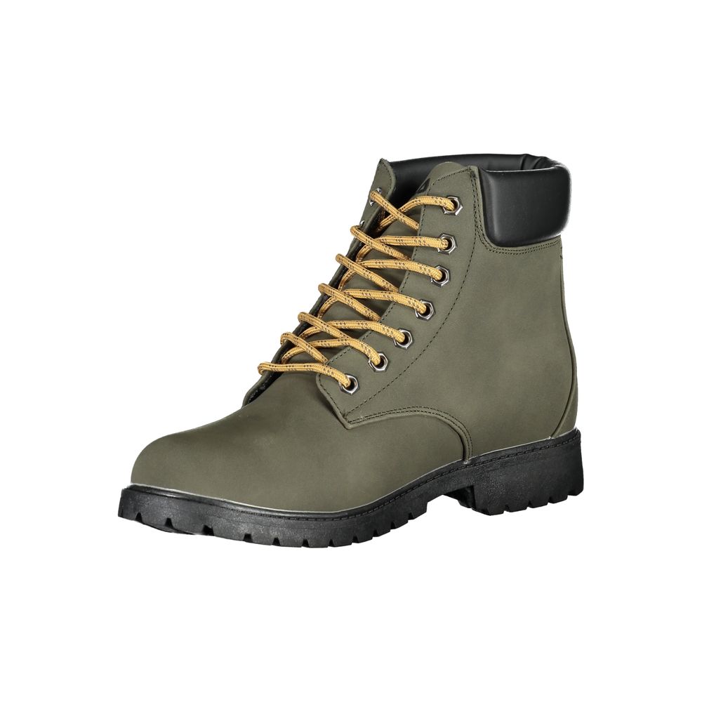 Fila Chic Green Laced Boots with Contrast Embroidery LUNESCAPE