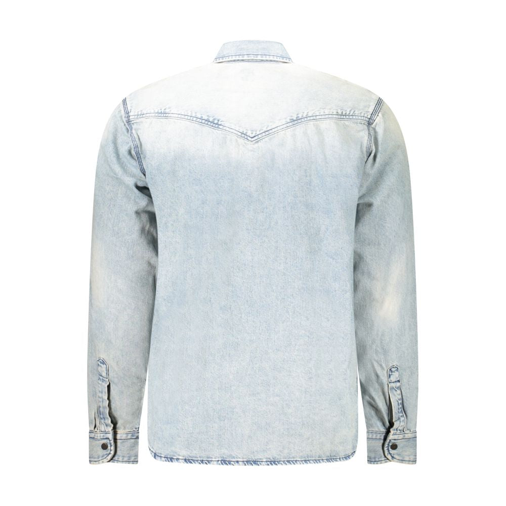 Hugo Boss Blue Cotton Shirt