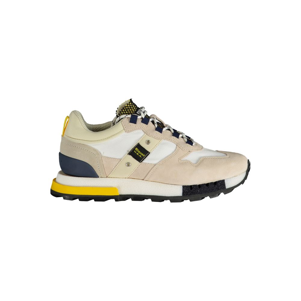 Blauer White Leather Men Sneaker LUNESCAPE