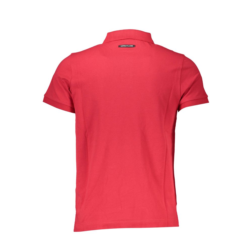 Cavalli Class Red Cotton Polo Shirt LUNESCAPE