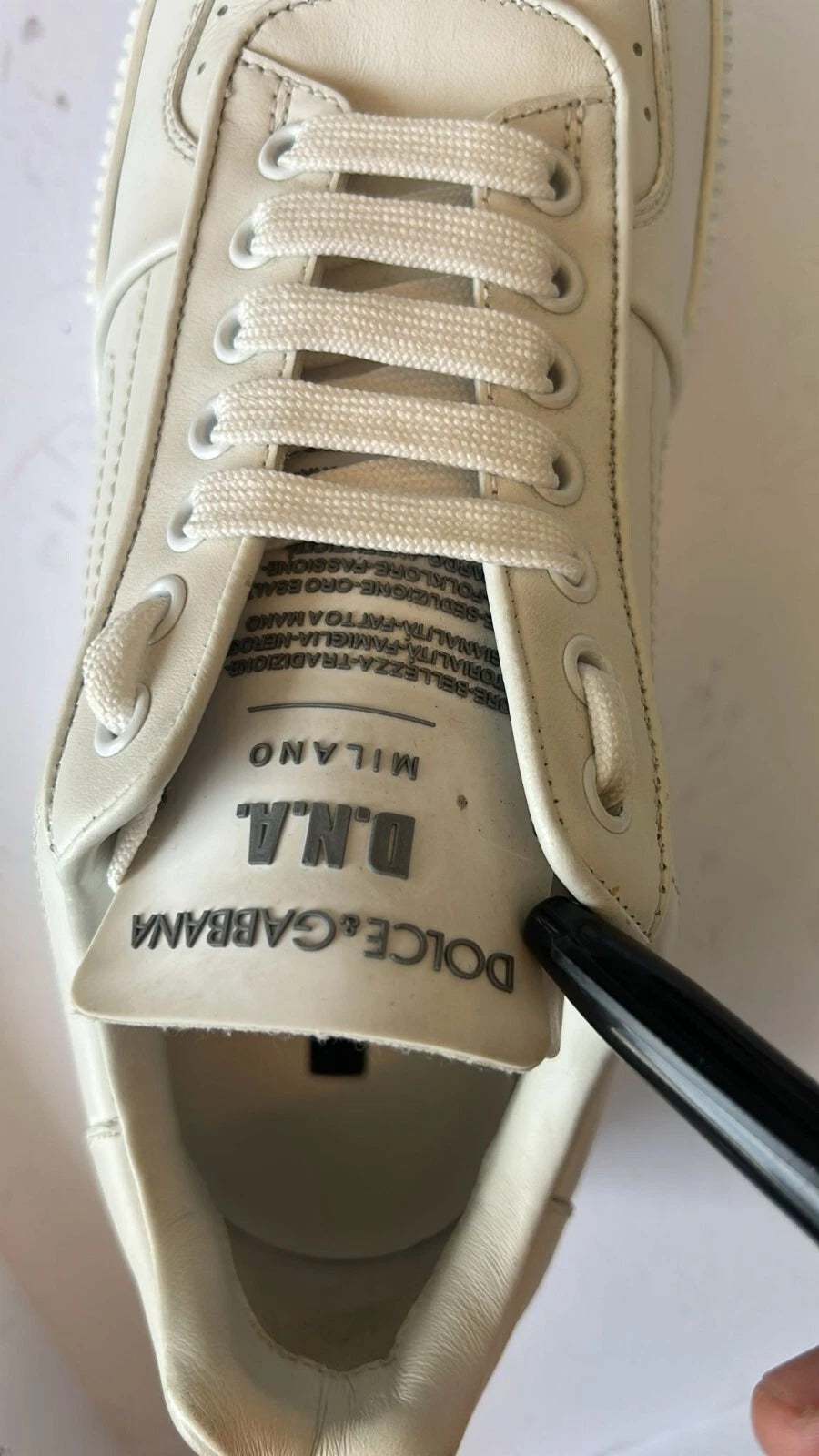 Dolce & Gabbana White Miami Leather Low Top Sneakers Shoes