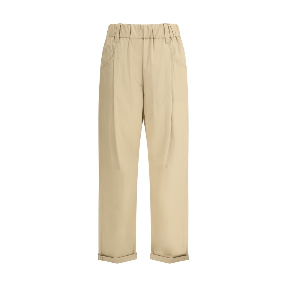 Brunello Cucinelli Cotton Elasticated Pants LUNESCAPE