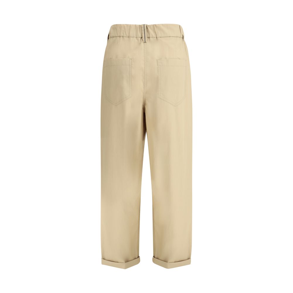 Brunello Cucinelli Cotton Elasticated Pants LUNESCAPE