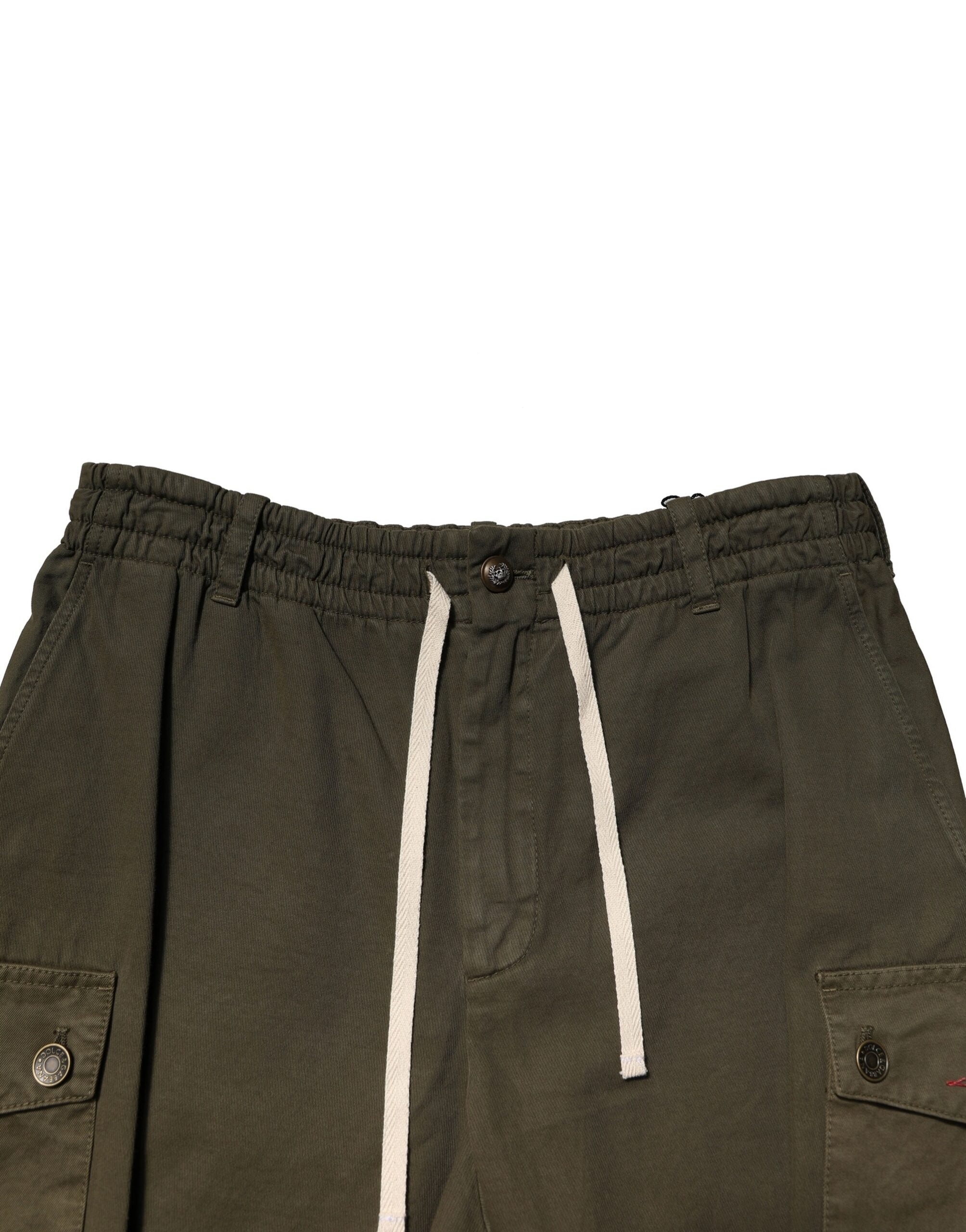 Dolce & Gabbana Brown Cotton Cargo Drawstring Pants LUNESCAPE