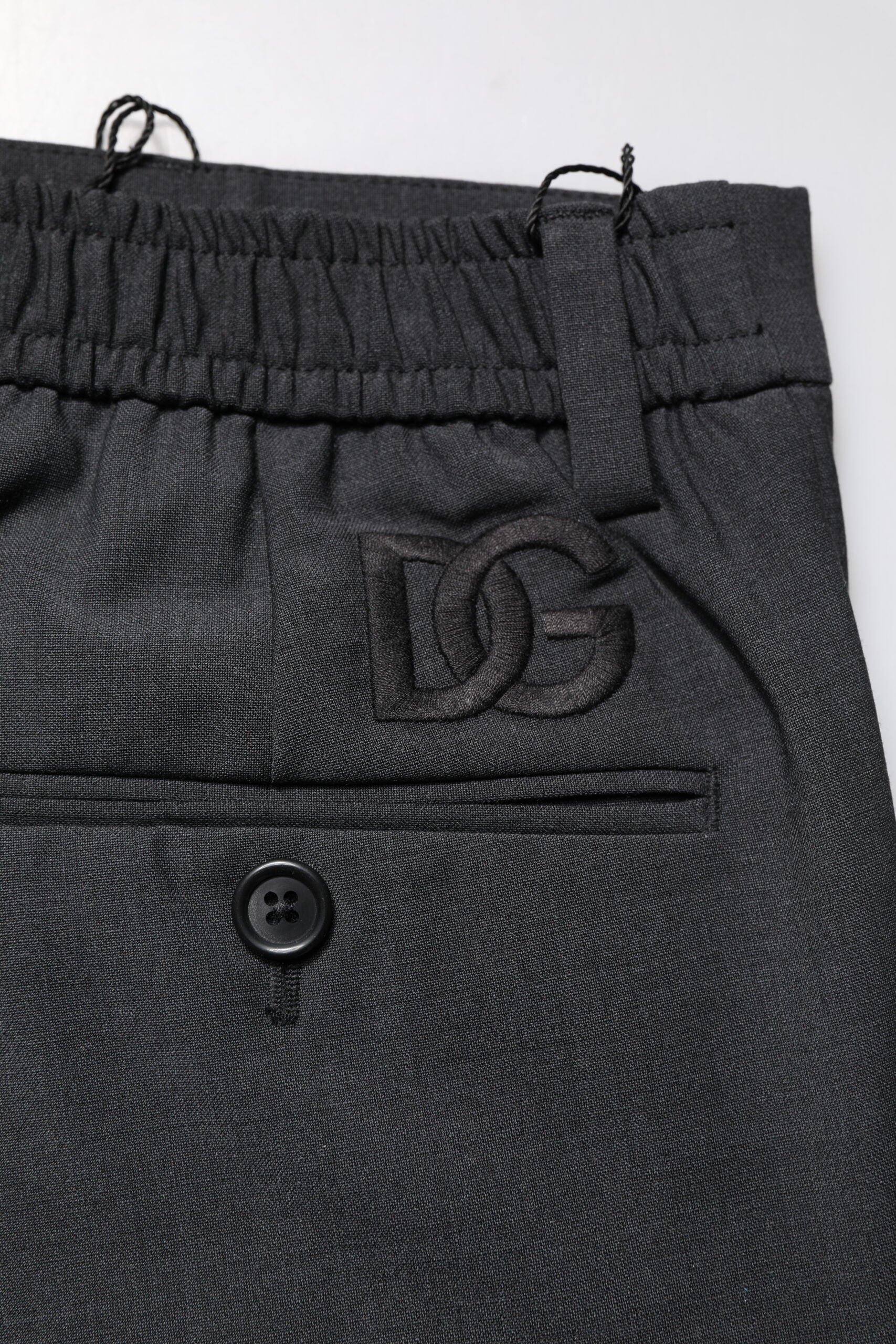 Dolce & Gabbana Black Wool Dress Slim Formal Pants
