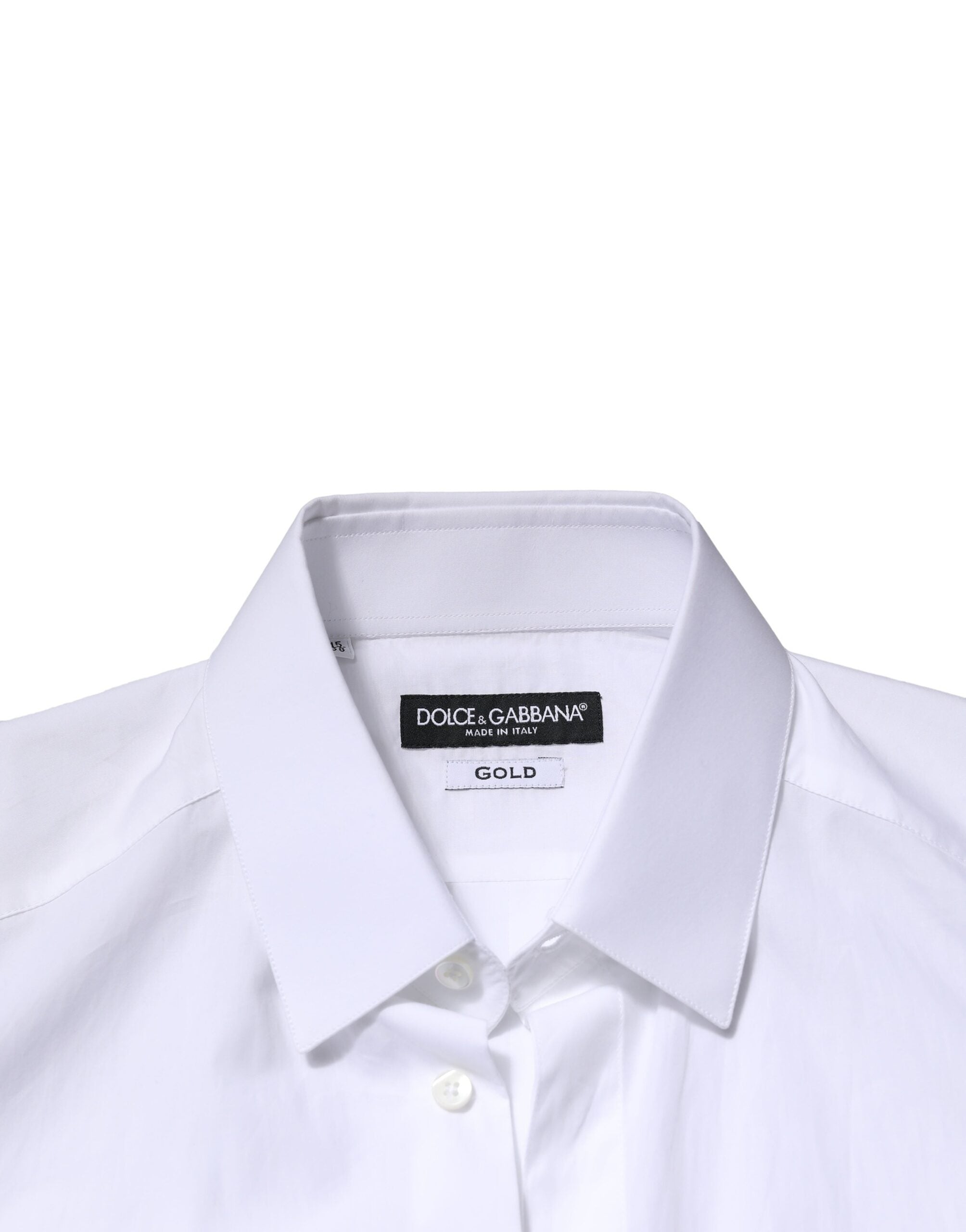 Dolce & Gabbana White GOLD Crown Bee Men Dress Formal Shirt LUNESCAPE