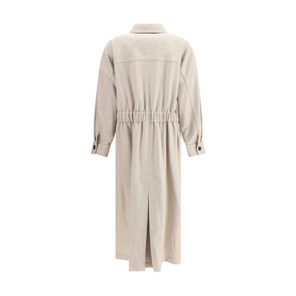 Brunello Cucinelli Trench Coat in Beige LUNESCAPE
