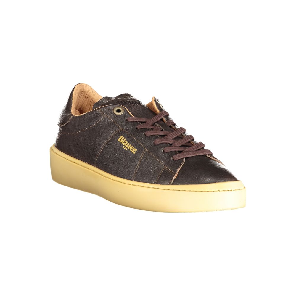 Blauer Brown Leather Men Sneaker LUNESCAPE
