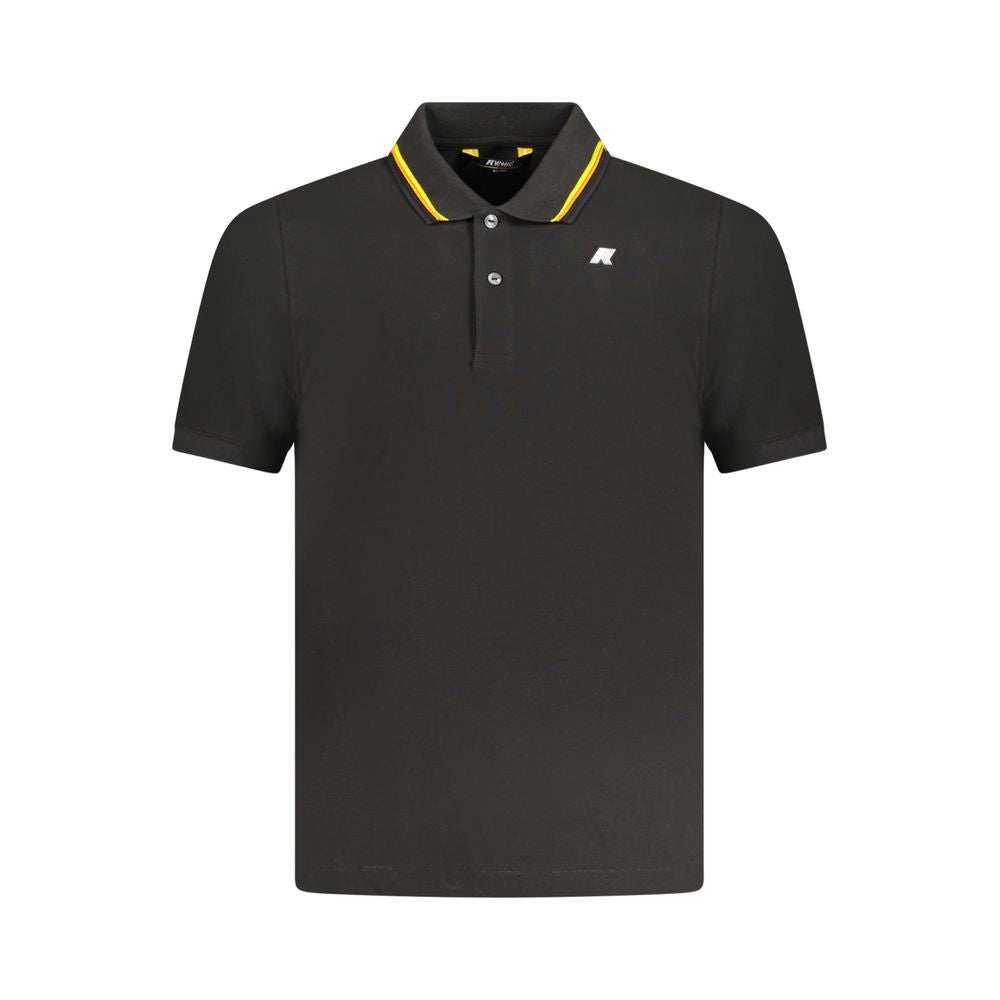 K-WAY Black Cotton Polo Shirt LUNESCAPE