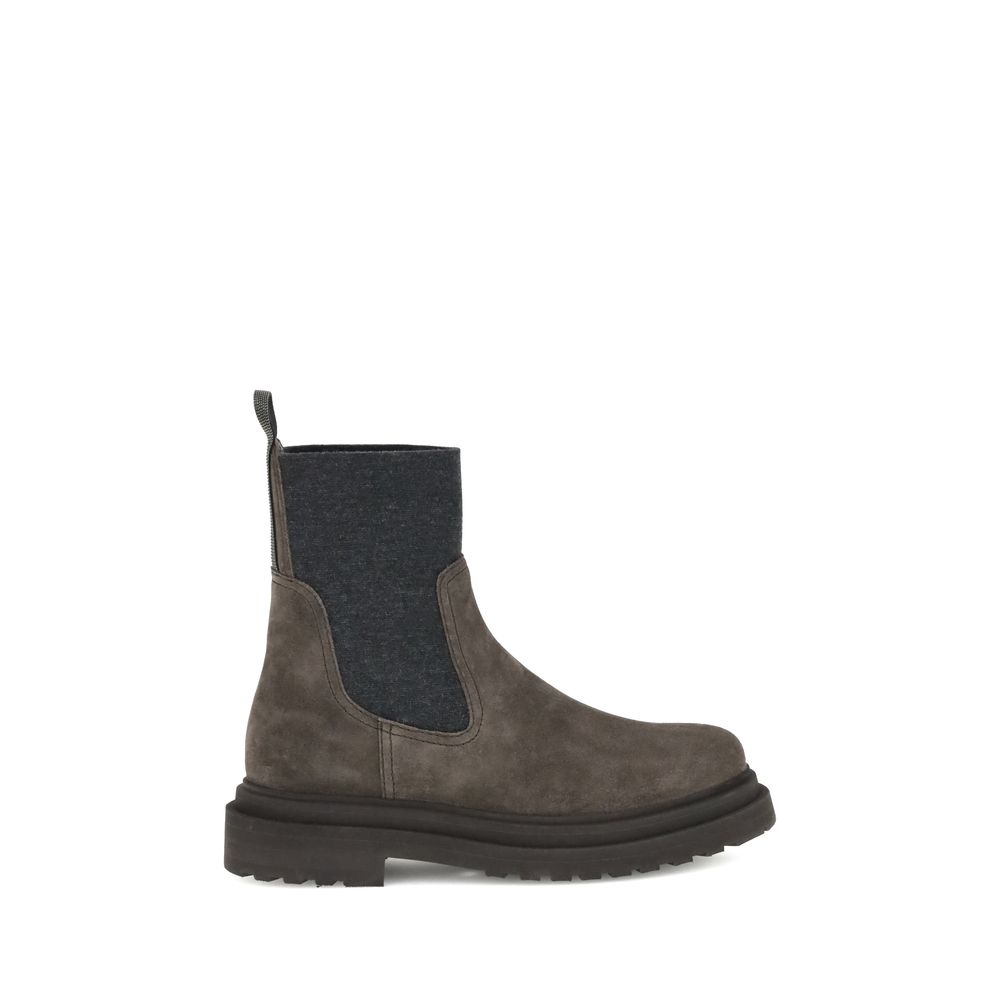 Brunello Cucinelli Suede Ankle Boots LUNESCAPE
