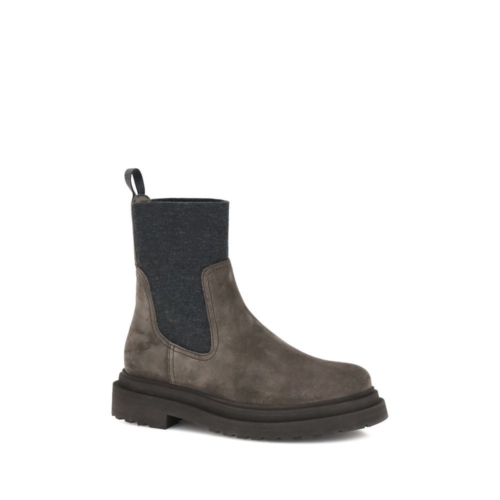 Brunello Cucinelli Suede Ankle Boots LUNESCAPE