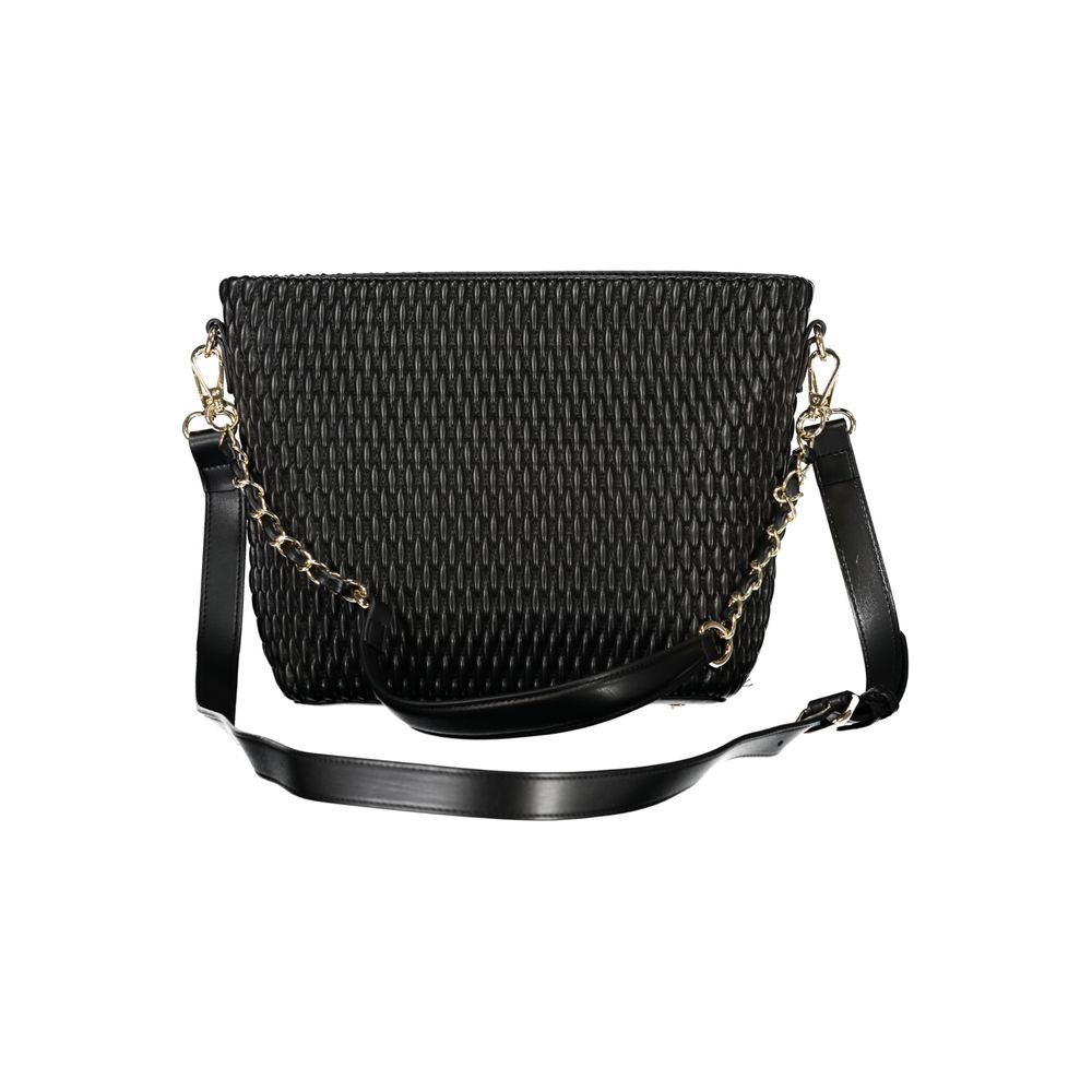 Mario Valentino Nero Poliuretano Women's Bag with Removable Shoulder Handle