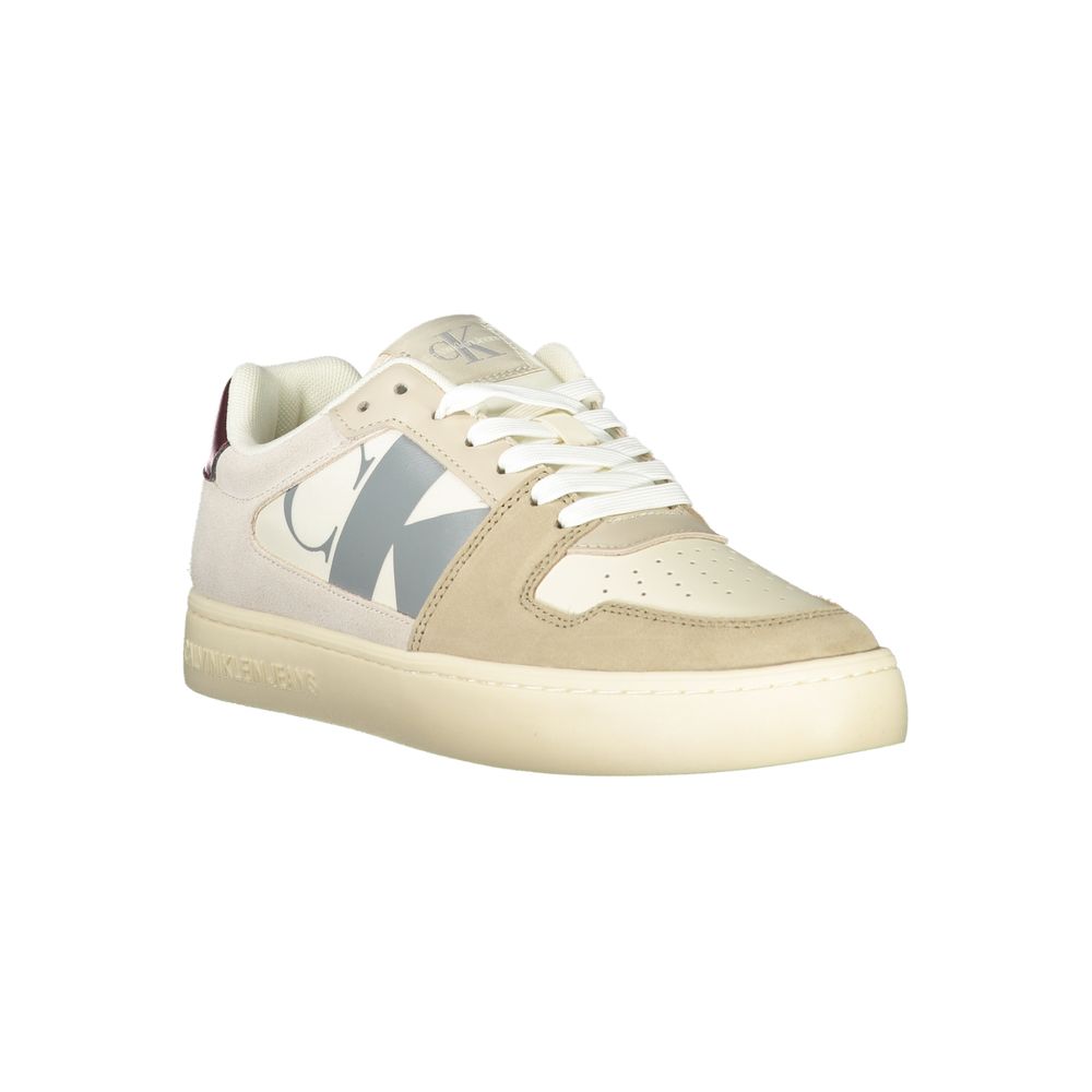 Calvin Klein Beige Polyester Men Sneaker LUNESCAPE