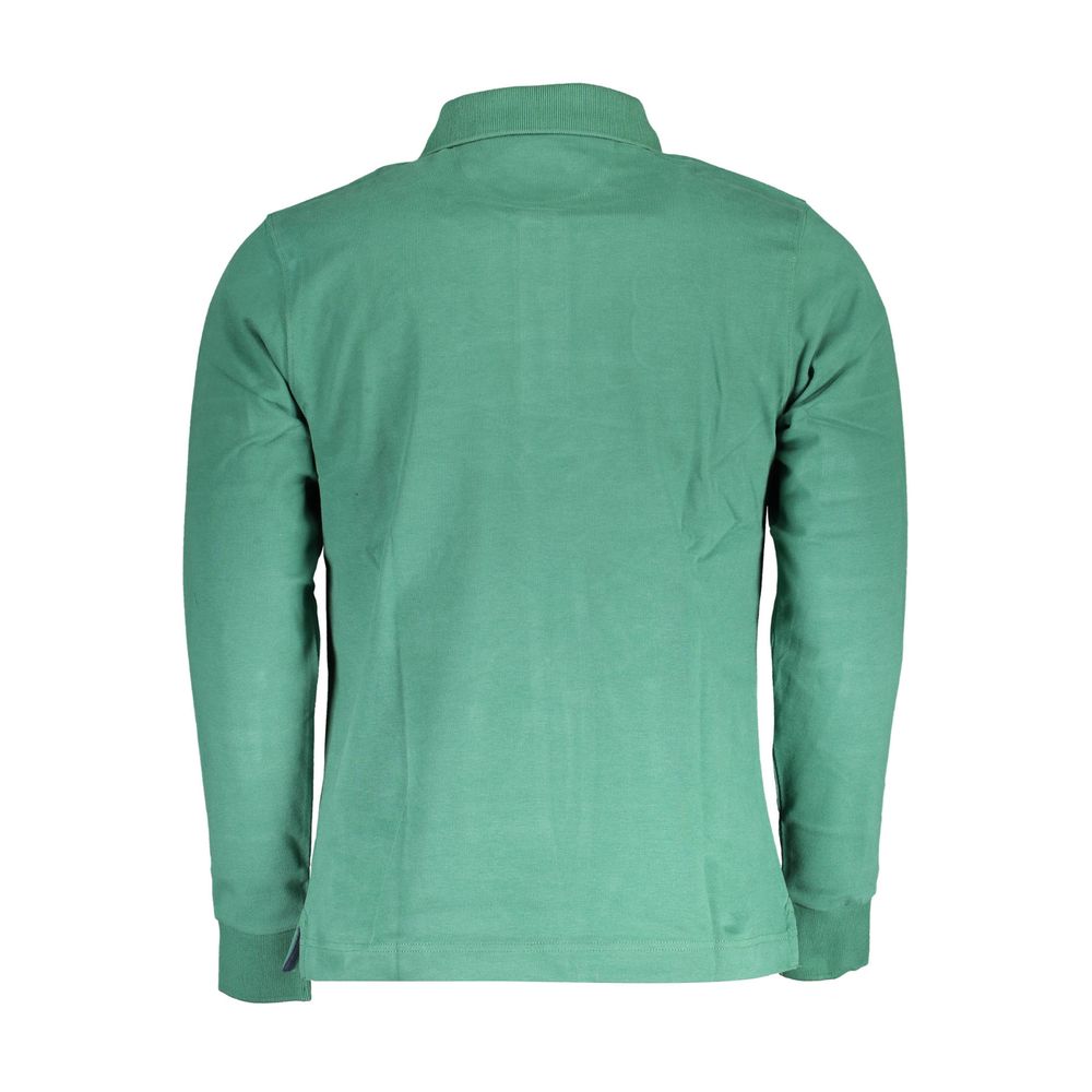 La Martina Green Cotton Men Polo Shirt LUNESCAPE