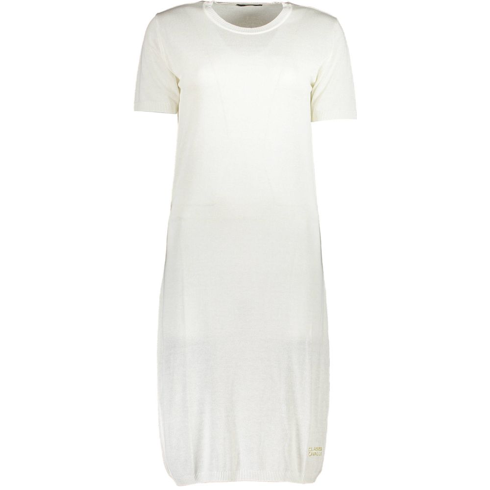 Cavalli Class White Viscose Women Dress LUNESCAPE