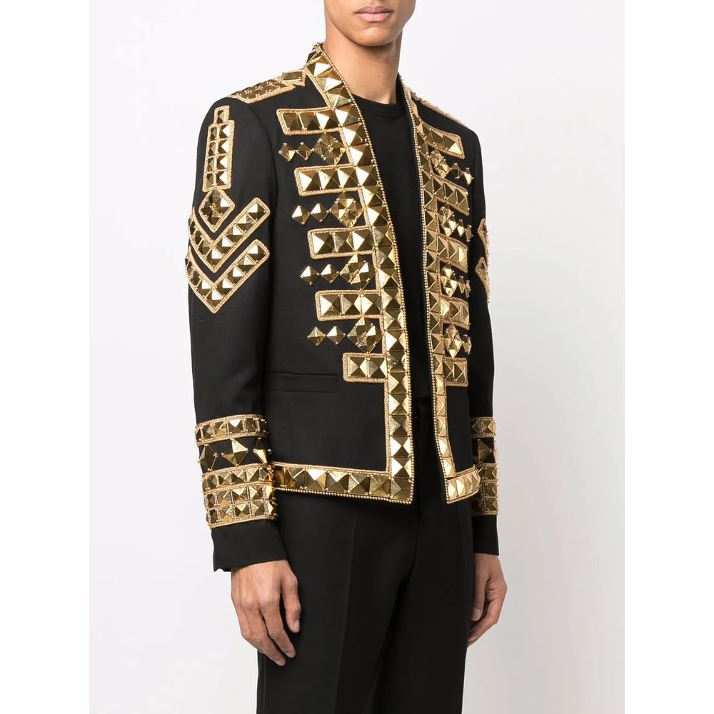 Balmain Black Acetate Men's Blazer LUNESCAPE