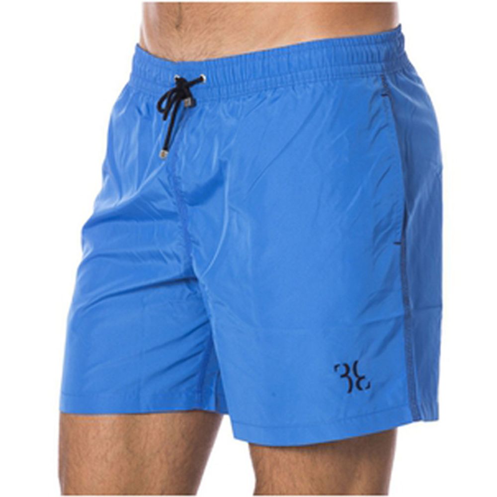 Billionaire Italian Couture Blue Polyester Men's Swim Trunk LUNESCAPE