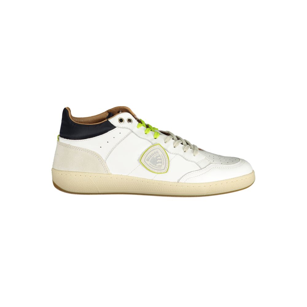 Blauer White Leather Men Sneaker LUNESCAPE