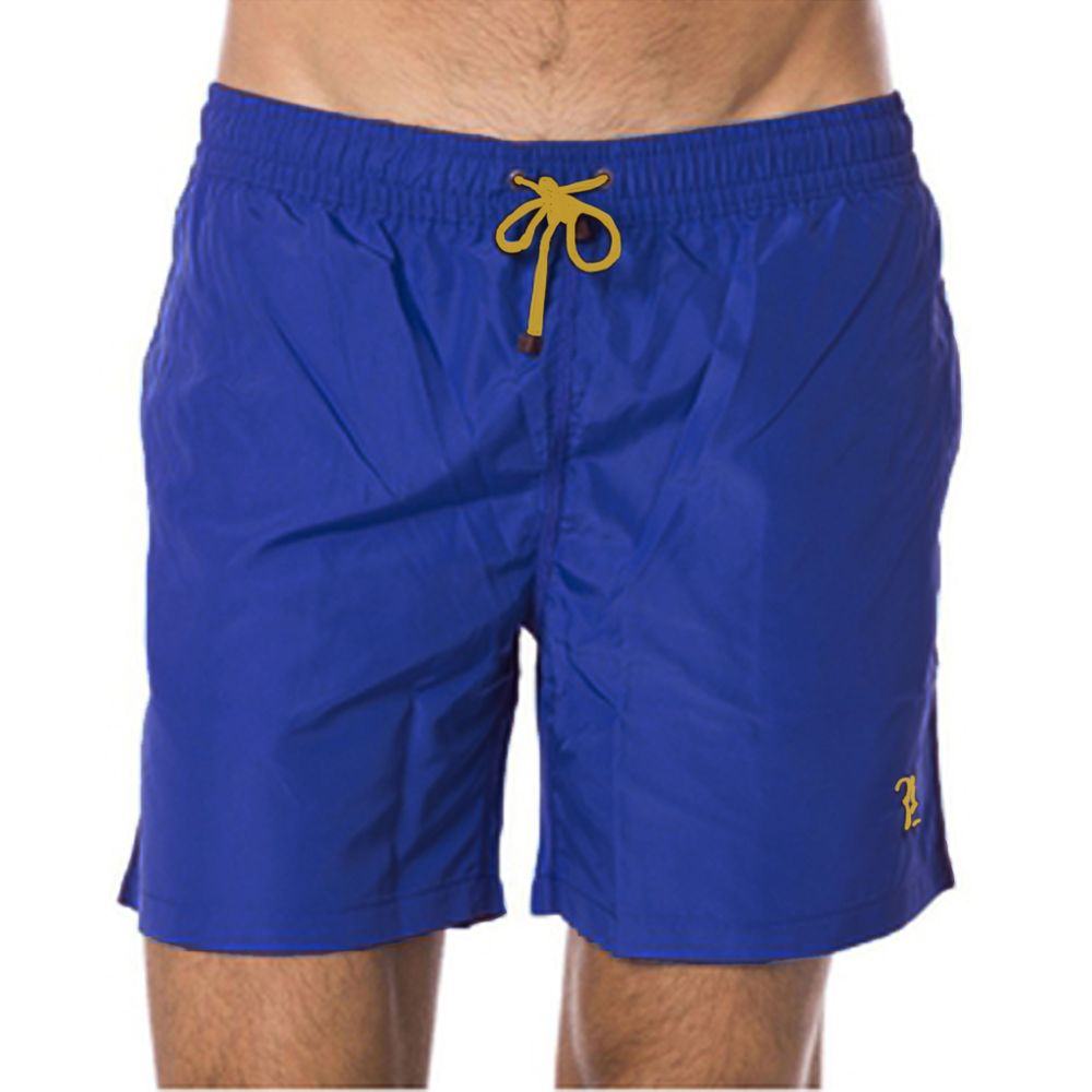 Billionaire Italian Couture Blue Polyester Men's Swim Trunk LUNESCAPE