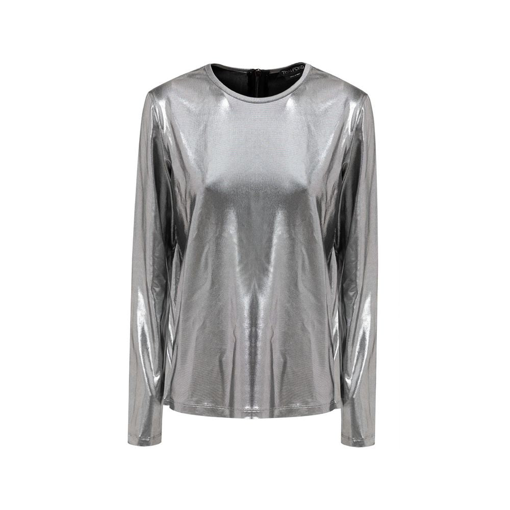 Tom Ford Gray Viscose Long Sleeve T-Shirt
