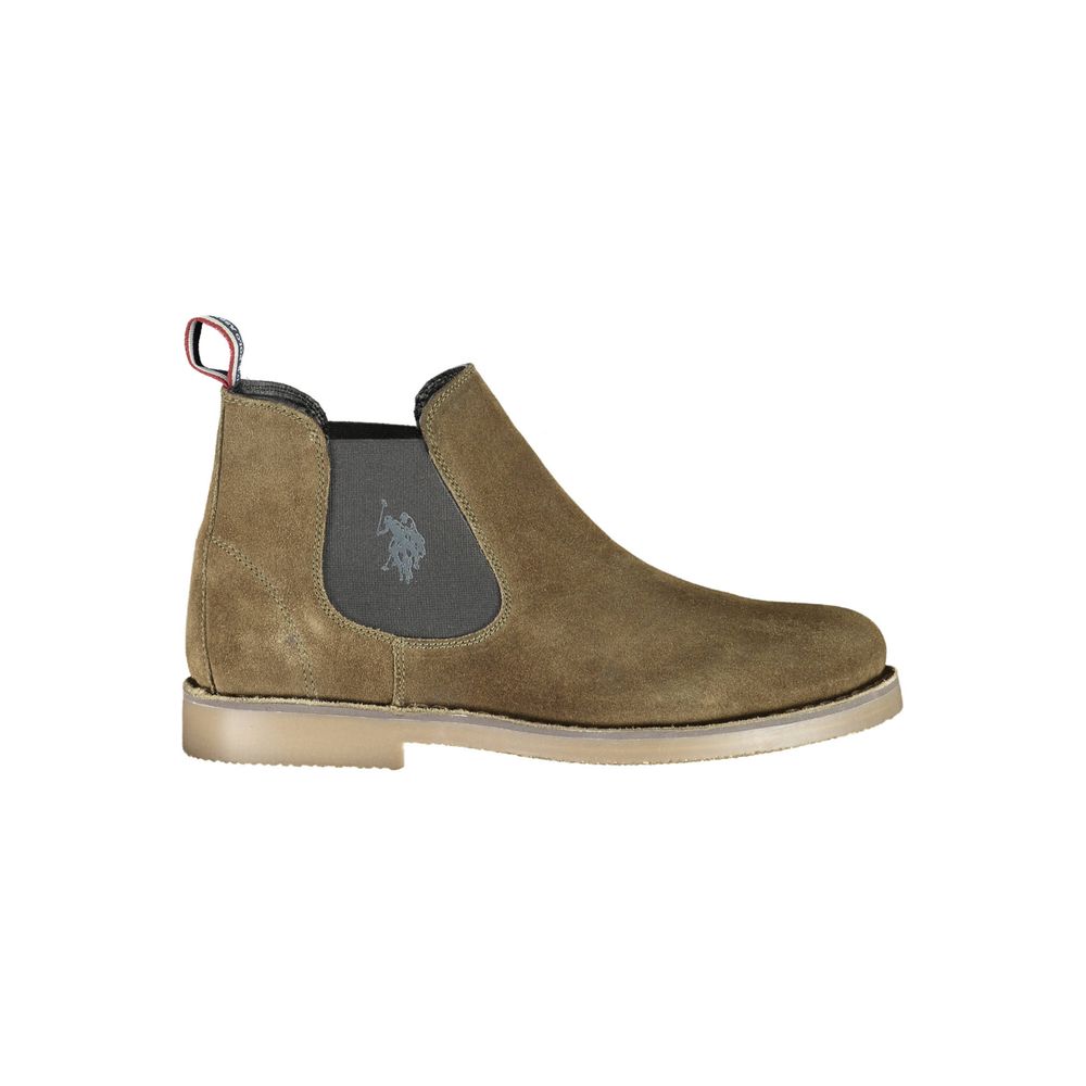 U.S. POLO ASSN. Green Leather Men Ankle Boot LUNESCAPE