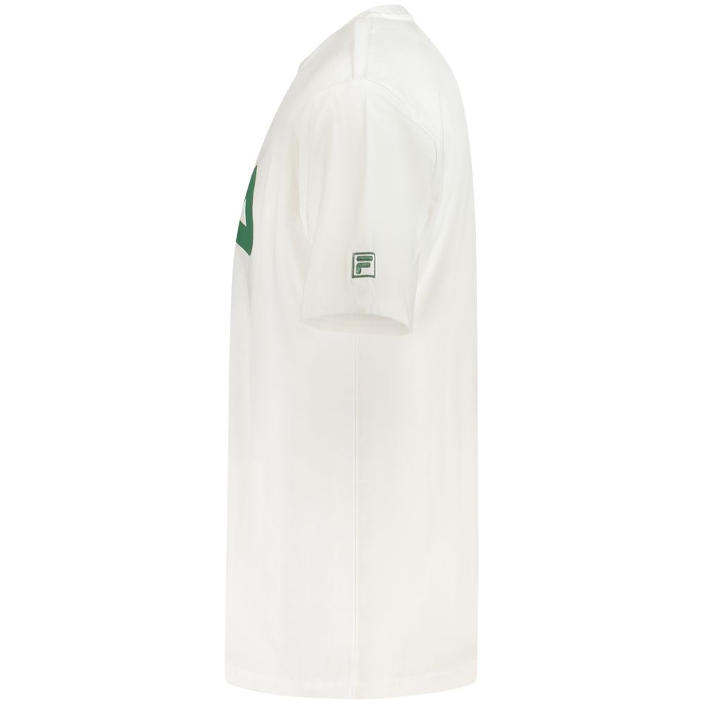 Fila White Cotton Men T-Shirt LUNESCAPE