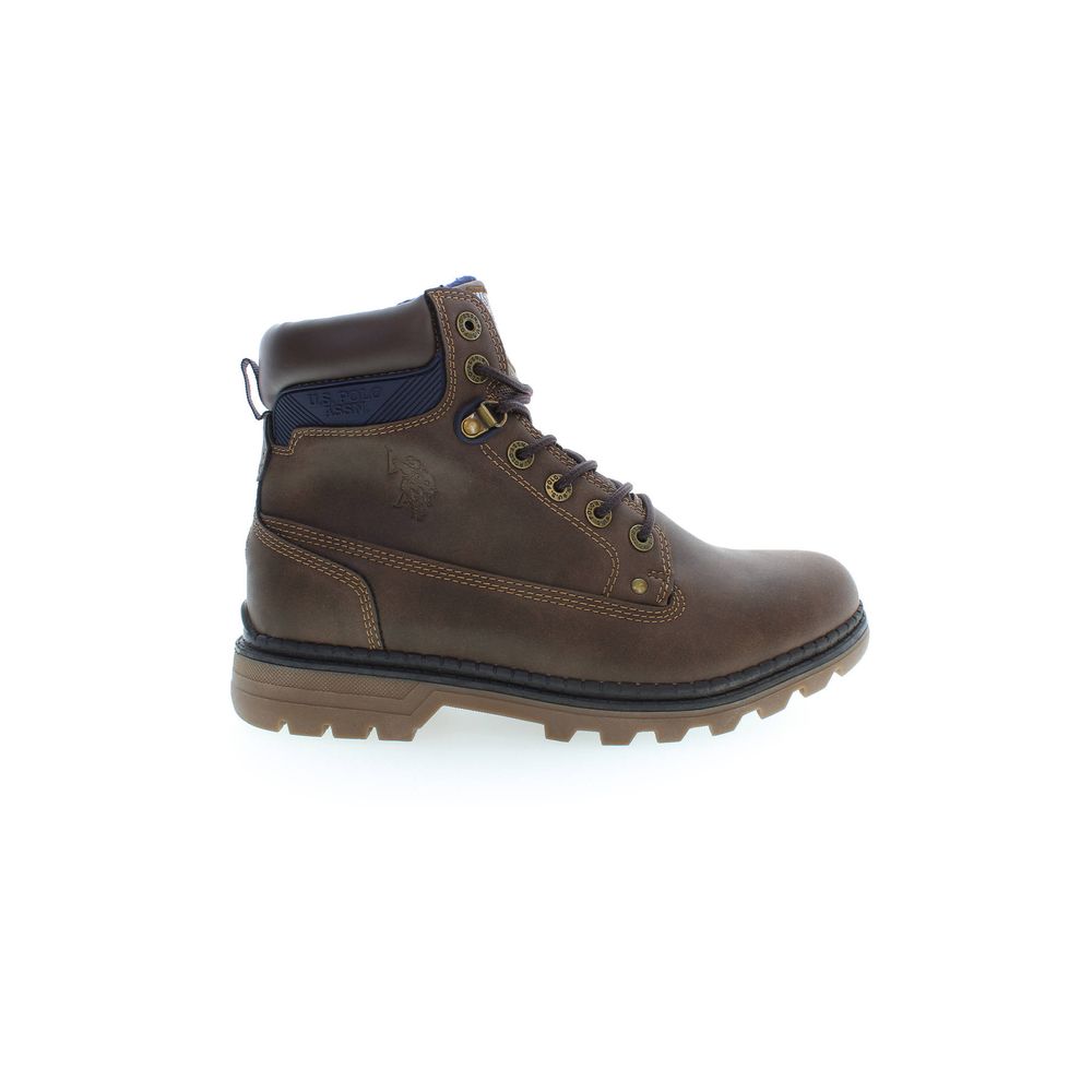 U.S. POLO ASSN. Brown Polyester Men Boot LUNESCAPE