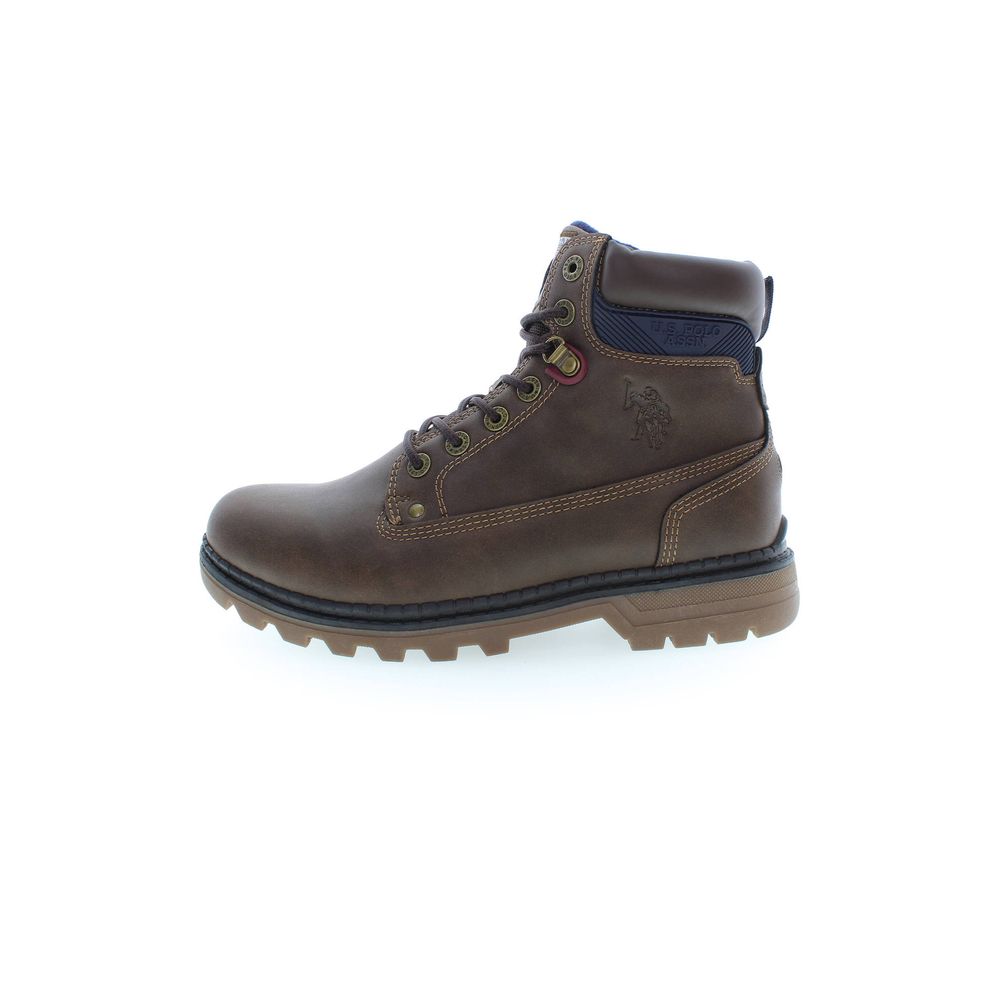 U.S. POLO ASSN. Brown Polyester Men Boot LUNESCAPE