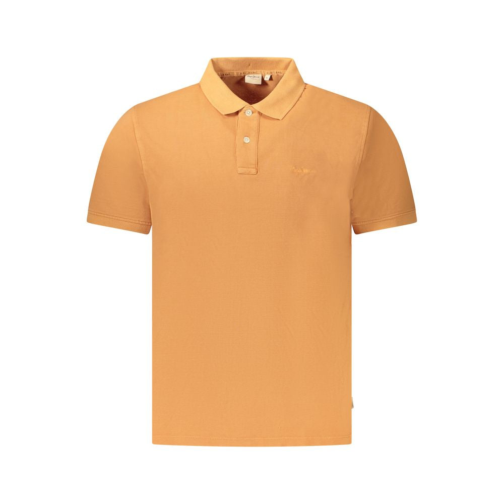 Pepe Jeans Orange Cotton Men Polo Shirt LUNESCAPE