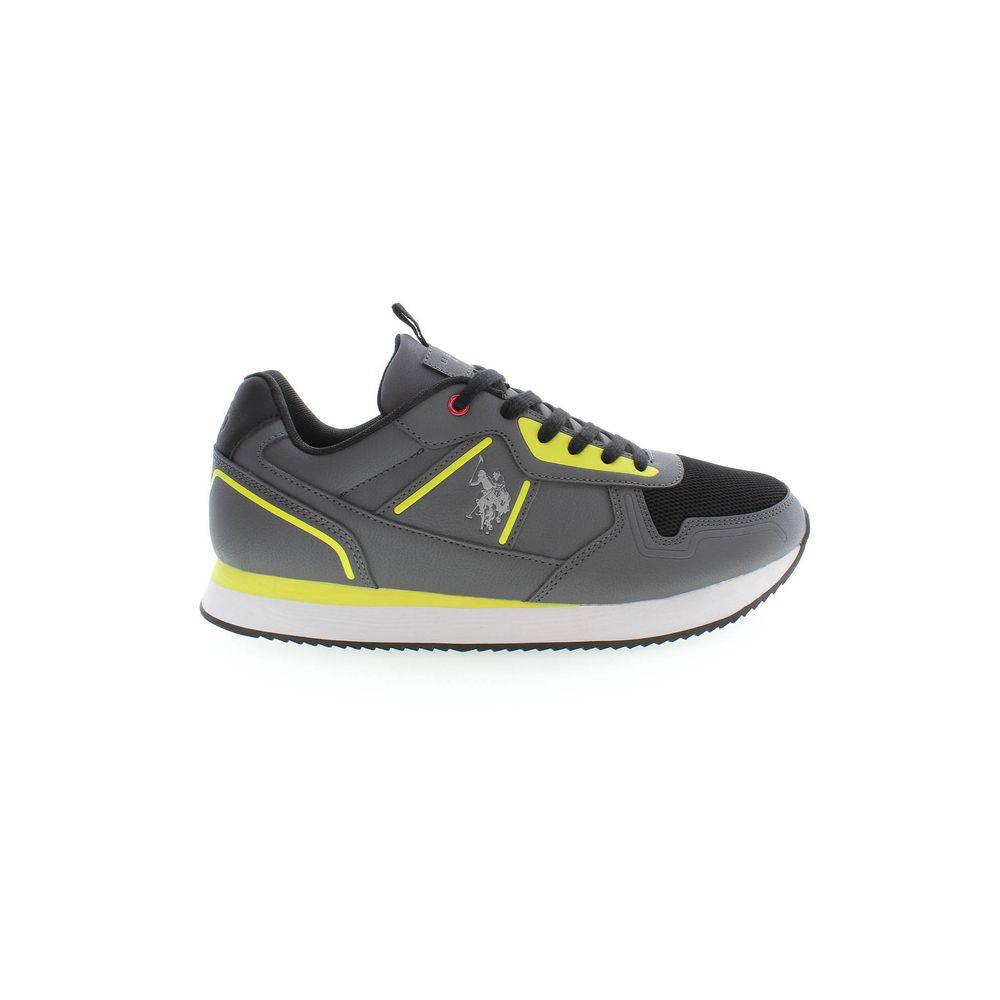 U.S. POLO ASSN. Grey Polyester Men's Sneaker