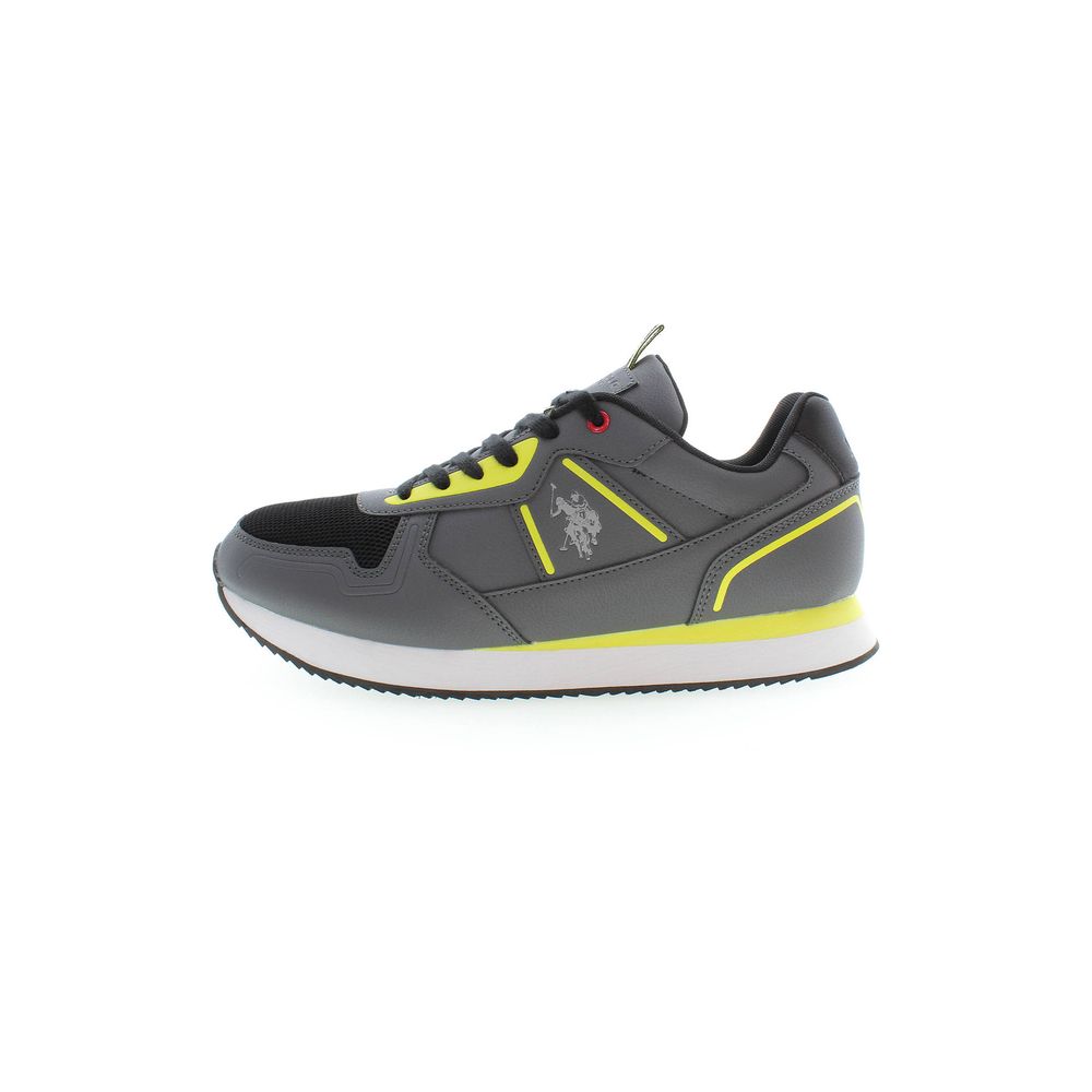 U.S. POLO ASSN. Grey Polyester Men's Sneaker
