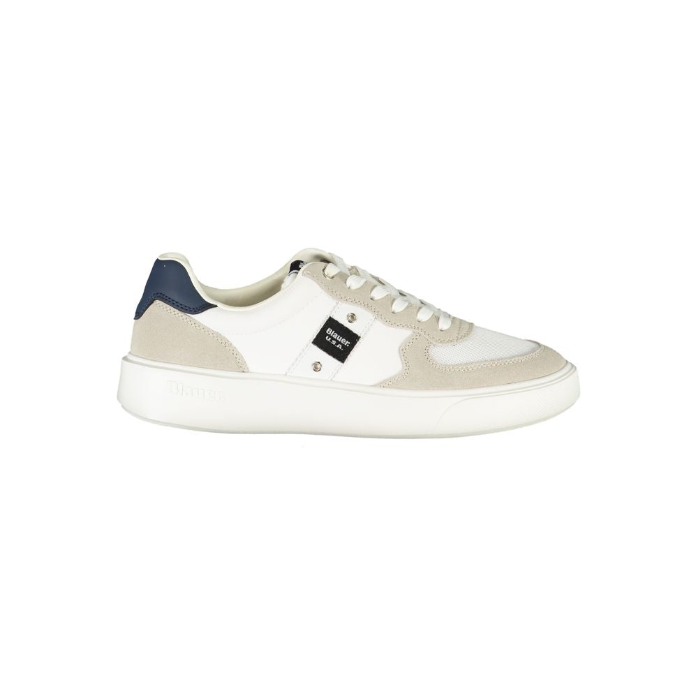 Blauer White Leather Men Sneaker LUNESCAPE