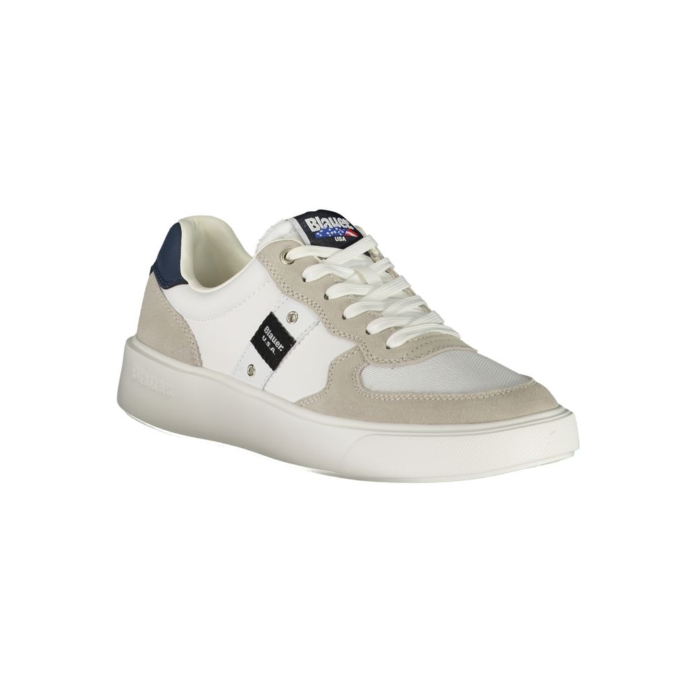 Blauer White Leather Men Sneaker LUNESCAPE