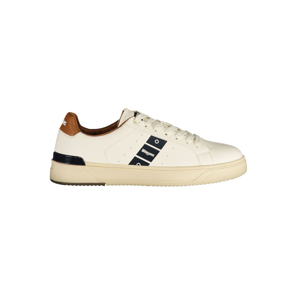 Blauer White Leather Men Sneaker LUNESCAPE