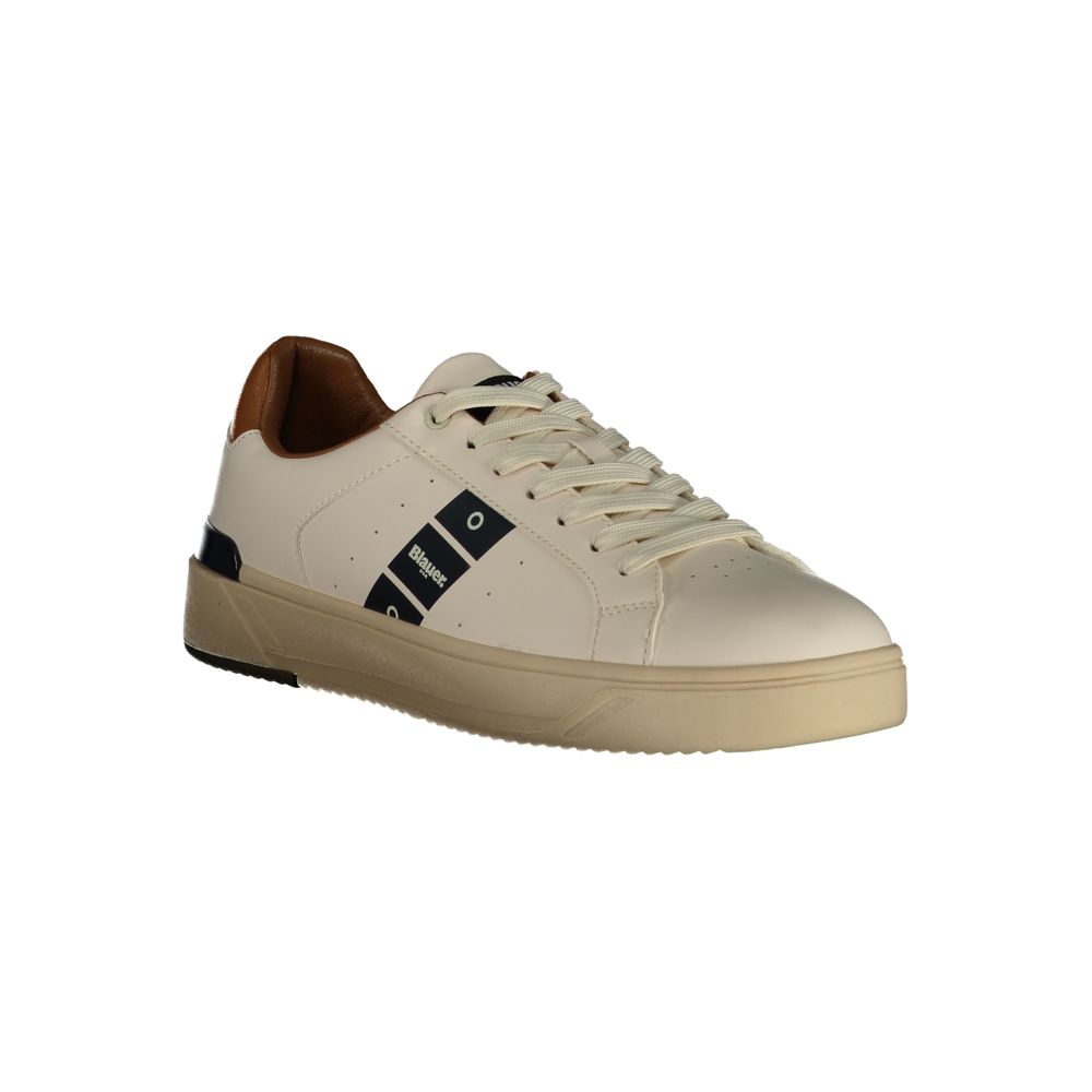 Blauer White Leather Men Sneaker LUNESCAPE
