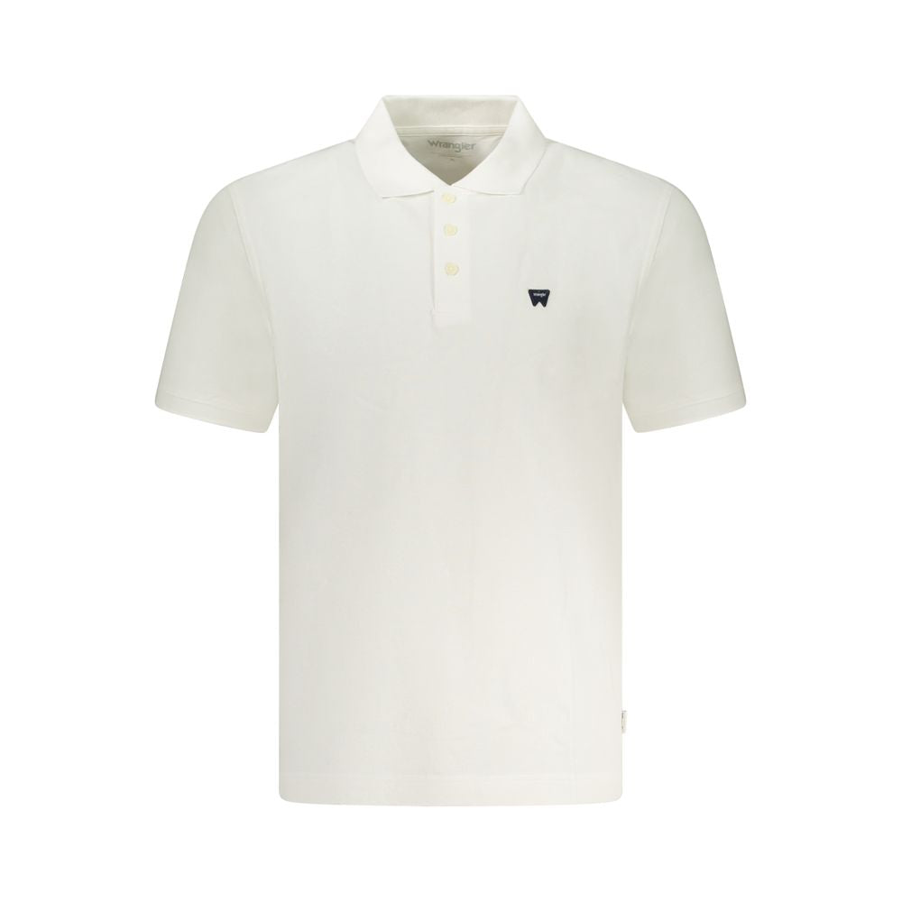 Wrangler White Cotton Polo Shirt LUNESCAPE