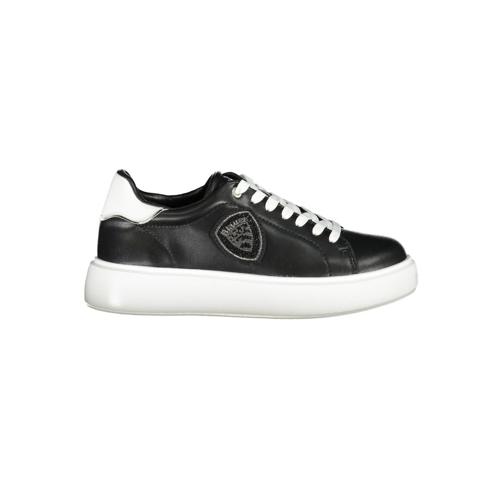 Blauer Black Leather Women Sneaker LUNESCAPE
