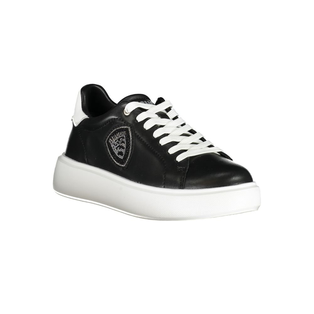 Blauer Black Leather Women Sneaker LUNESCAPE