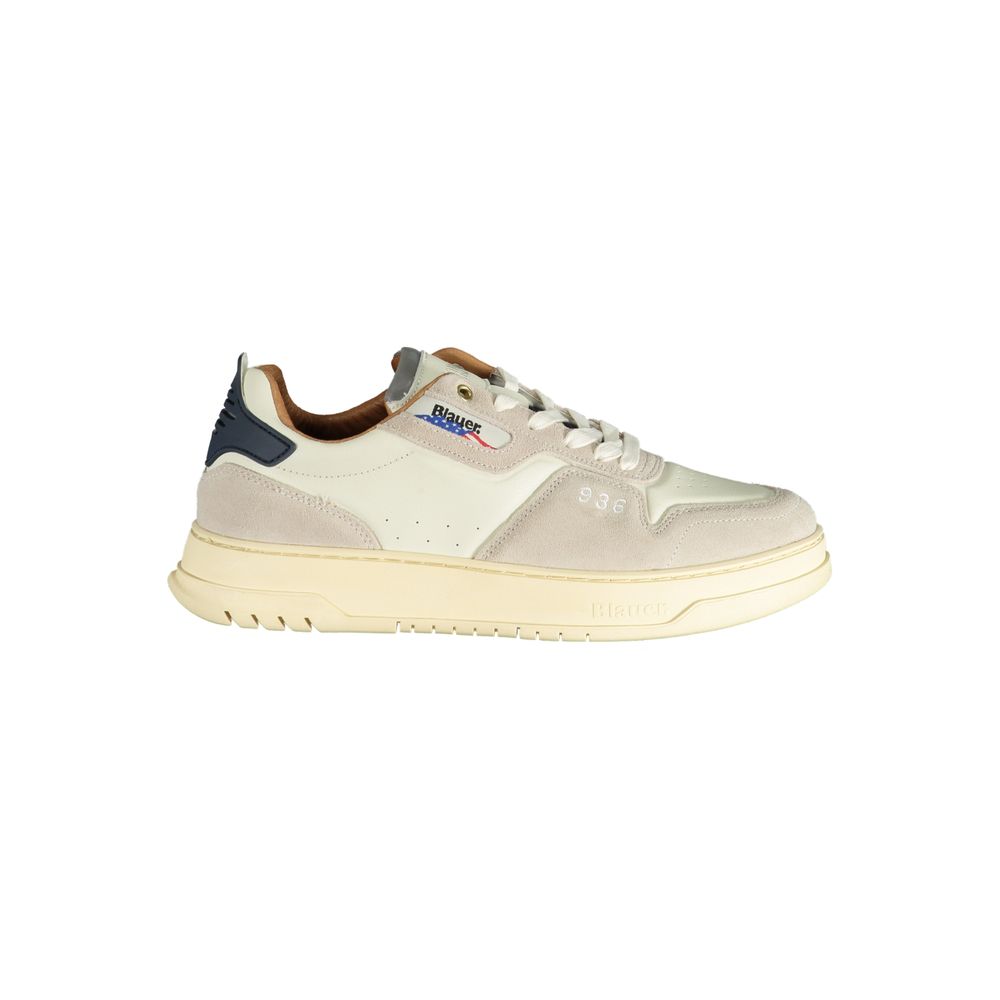 Blauer White Polyethylene Men Sneaker LUNESCAPE