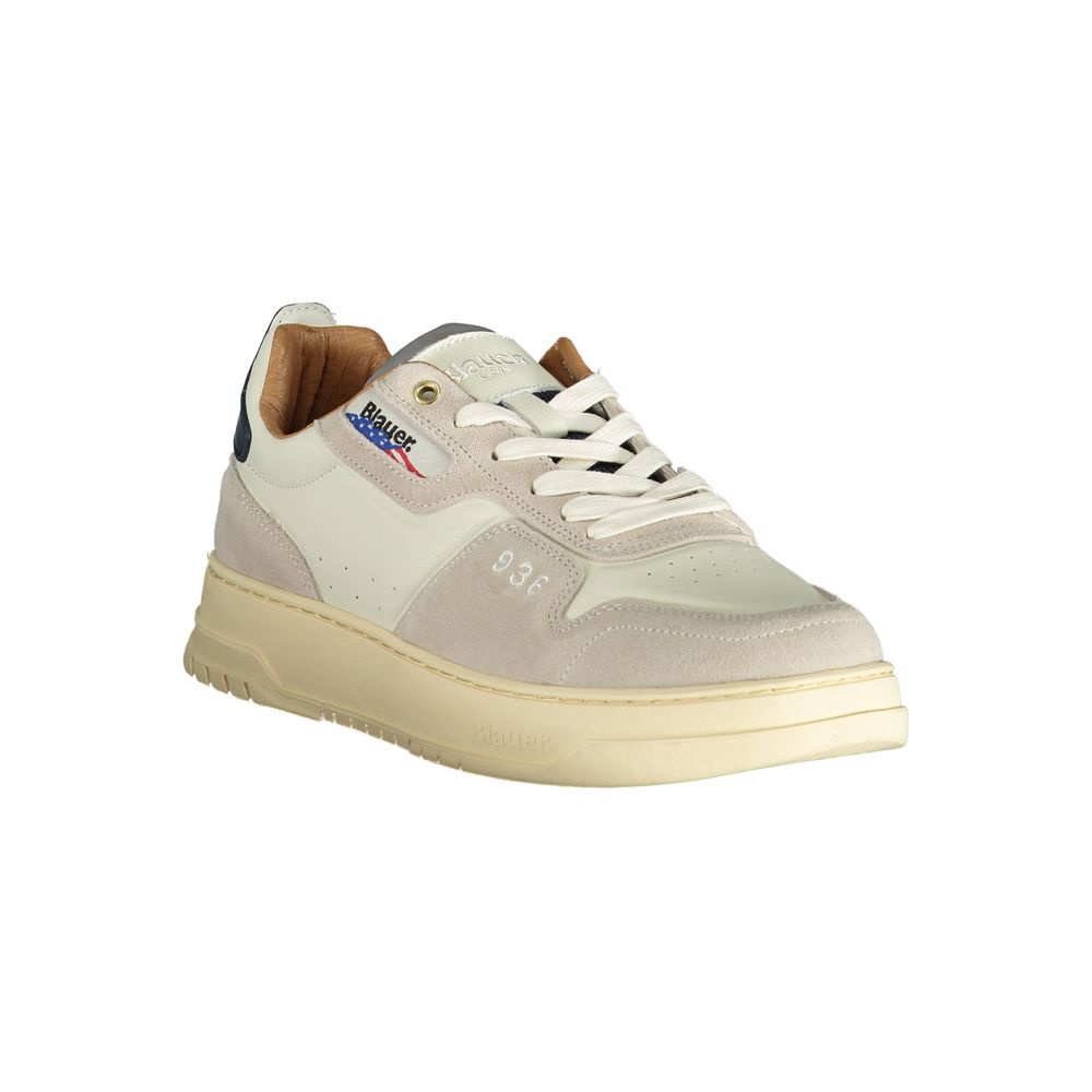 Blauer White Polyethylene Men Sneaker LUNESCAPE
