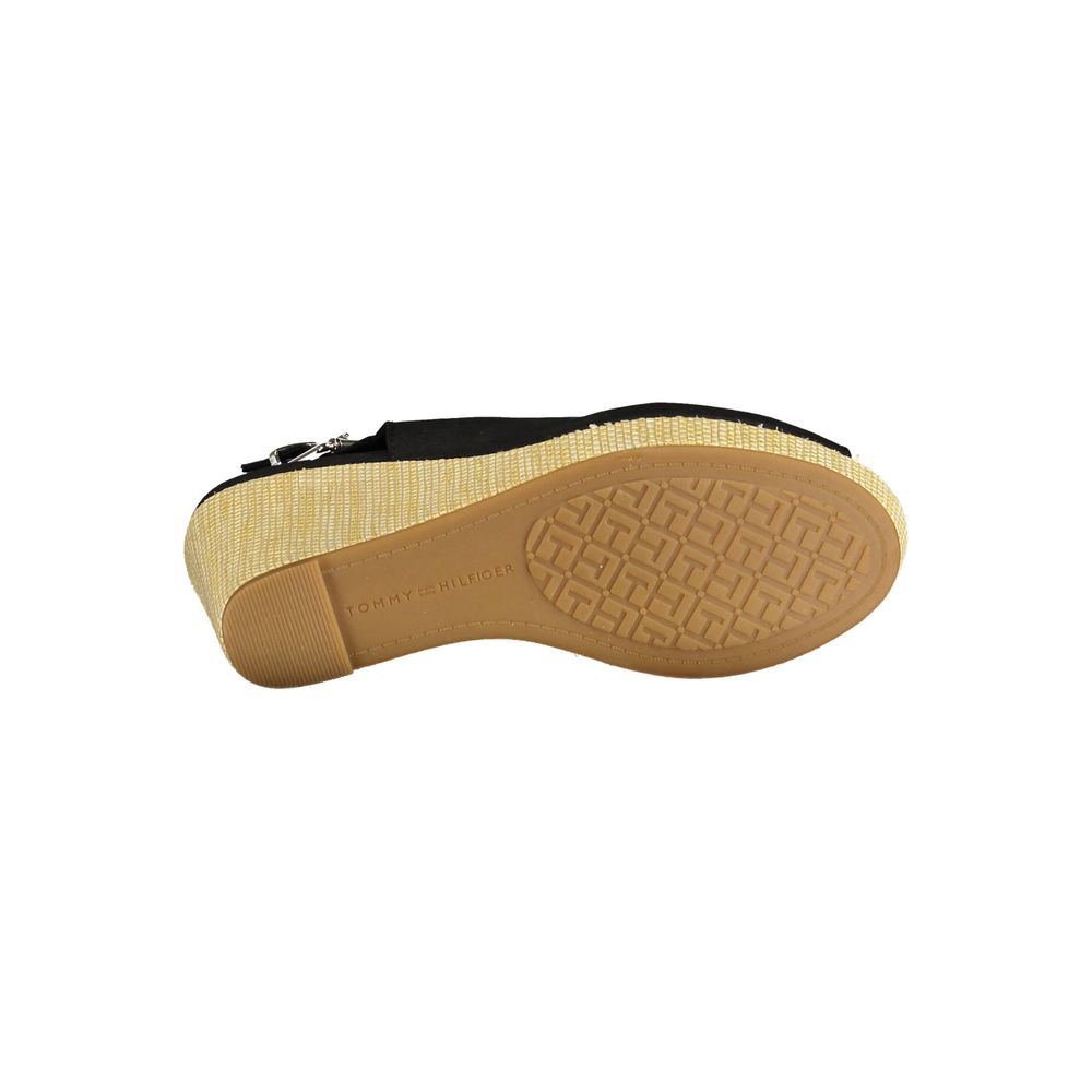 Tommy Hilfiger Black Cotton Women Sandal LUNESCAPE
