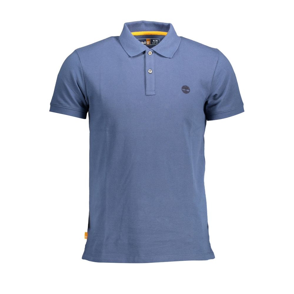 Timberland Blue Cotton Men Polo Shirt LUNESCAPE