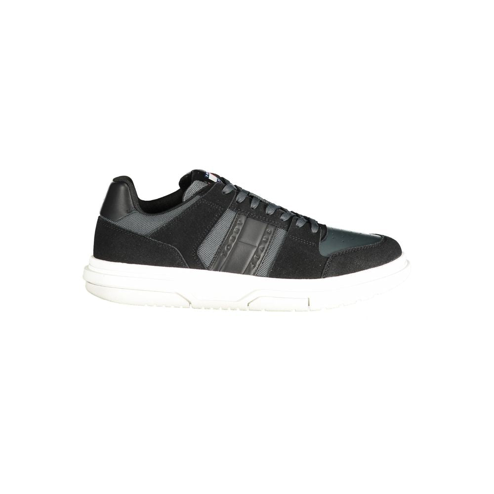 Tommy Hilfiger Black Leather Men Sneaker LUNESCAPE