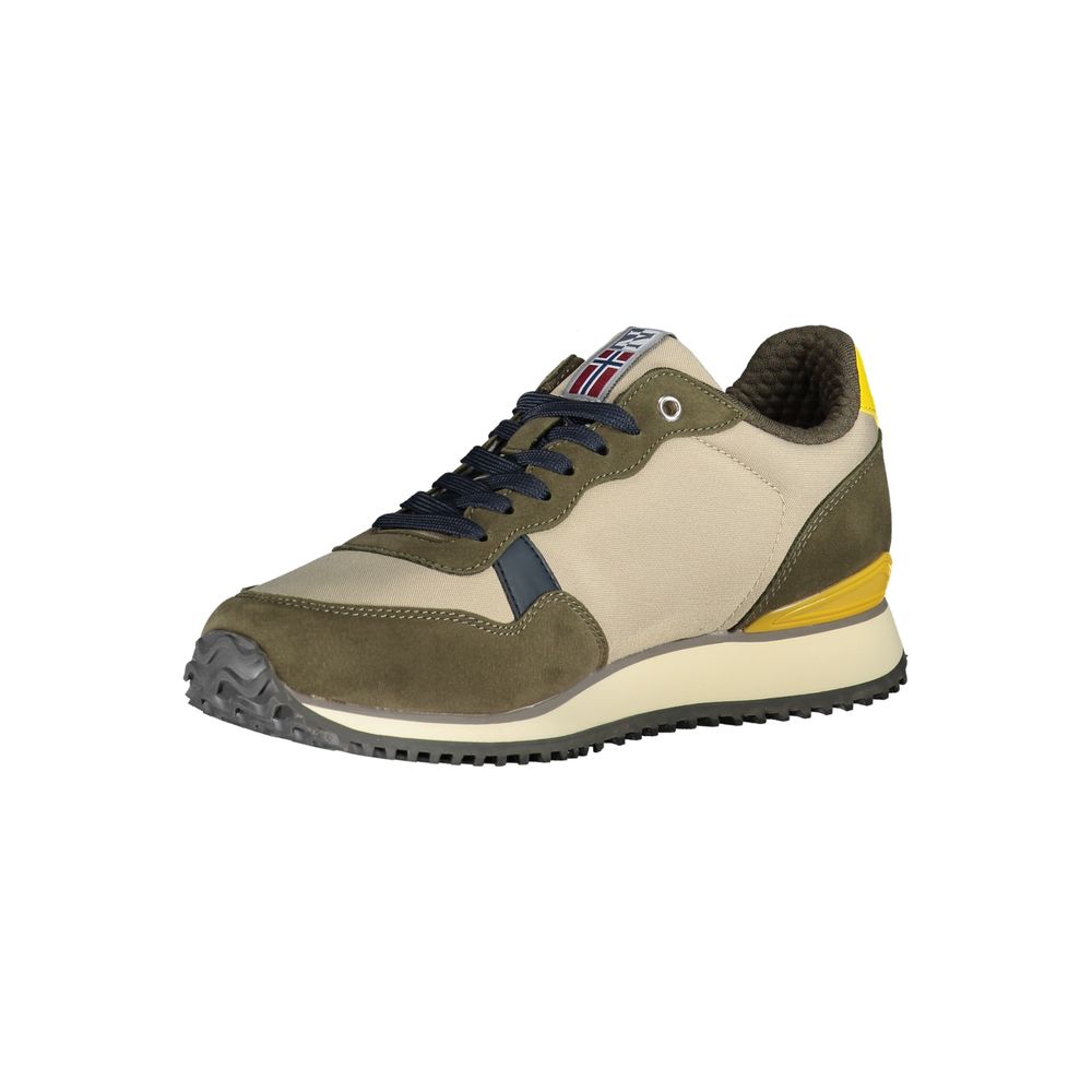 Napapijri Elegant Beige Lace-Up Sporty Sneakers LUNESCAPE