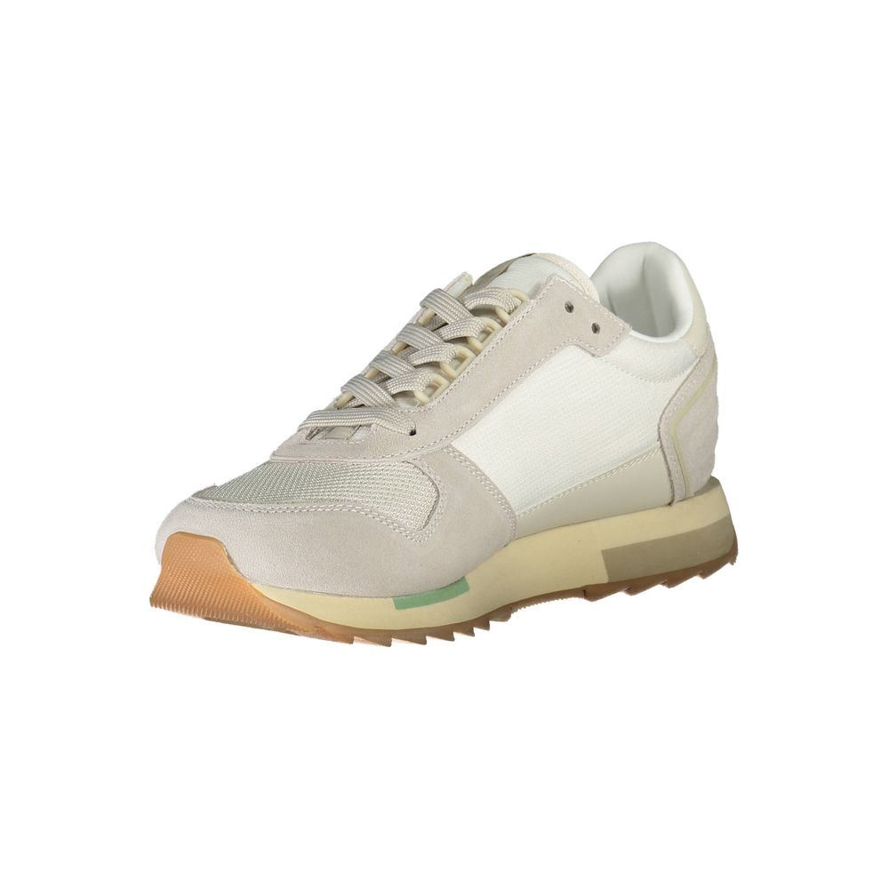 Napapijri White Leather Men Sneaker LUNESCAPE