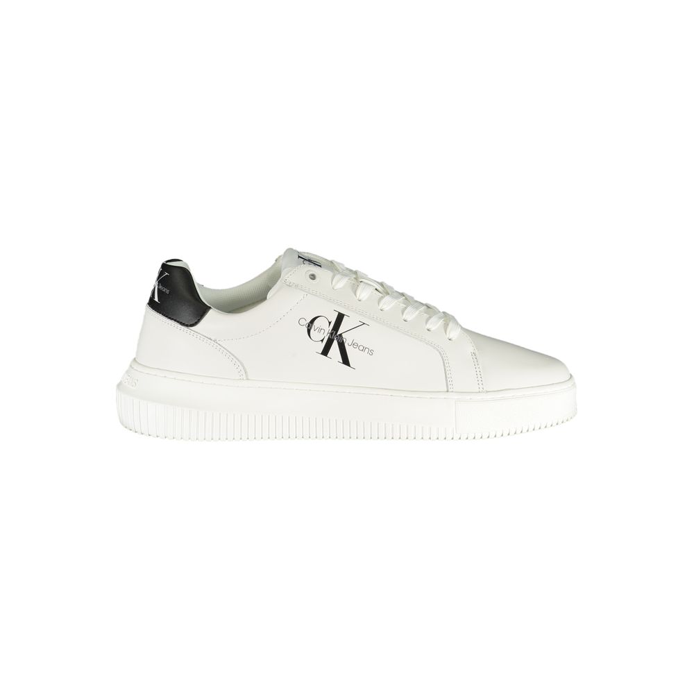 Calvin Klein Sophisticated White Lace-Up Sneakers LUNESCAPE