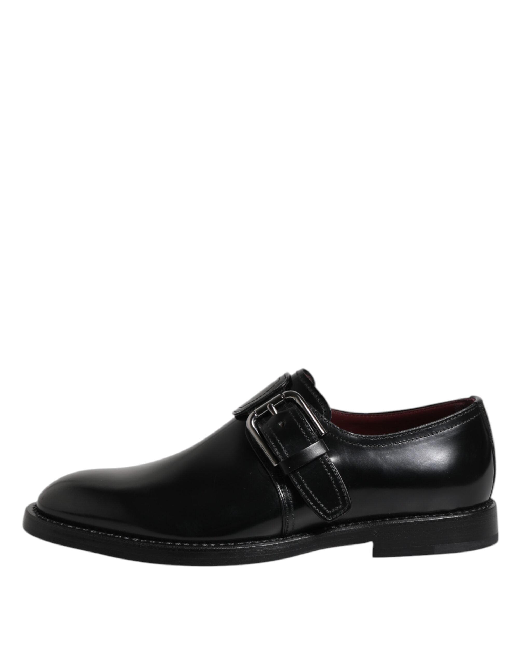 Dolce & Gabbana Black Leather Monk Strap Derby Formal Shoes LUNESCAPE