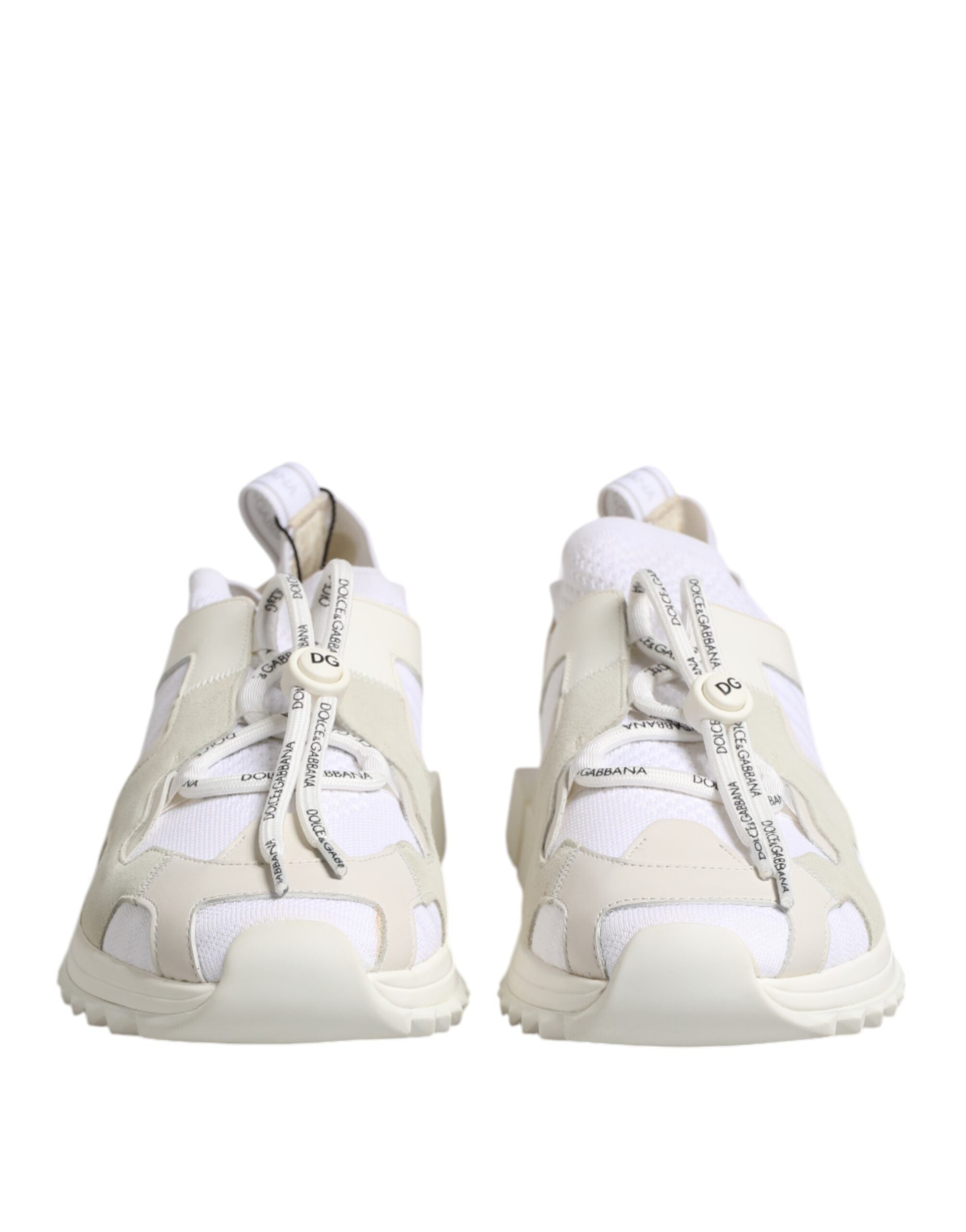Dolce & Gabbana White Mesh Sorrento Slip-on Trekking Sneakers